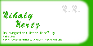 mihaly mertz business card